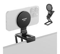 Neewer Continuity Camera Mount for Desktop Monitor, Magnetic Tri Fold Desk Camera Webcam Mount Holder with Arca Type Base, Compatible with MagSafe iMac Desktop Mac Laptop Samsung, SP08