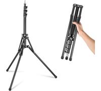 NEEWER ST178R Metal Light Stand with Reversible Legs 180° and Bag, 178 cm Portable Tripod Stand with Screw 1/4 Inch 5/8 Inch for Indoor Outdoor Photography Speedlite Strobe Ring Light Softbox, ST178R