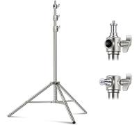 NEEWER 79"/2m Stainless Steel Light Stand, Spring Cushioned Heavy Duty Photography Tripod Stand with 1/4” to 3/8” Universal Screw Adapter for Strobe, LED Video Light, Ring Light, Monolight, Softbox