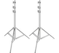 Neewer Stainless Steel Light Stand Silver, 79 inches/200 Centimeters Foldable and Portable Heavy Duty Stand for Studio Softbox, Monolight and Other Photographic Equipment(Pack-2)