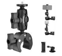 NEEWER Super Clamp Action Camera Mount with 360° Dual Ball Heads, Bike/Bicycle/Motorcycle Handlebar Holder Compatible with iPhone Insta360 DJI OSMO Action GoPro Hero for POV Video Recording, CA162