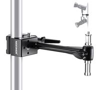 NEEWER Super Clamp with 6" Extension Arm, 5/8" Stud, 2.4" Jaw Grip Heavy Duty Crab Pole Clamp for Round Pipe Flat Surface, for Photography Studio Camera Lighting Mounting, Max Load 33lb/15kg