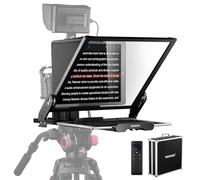 NEEWER Teleprompter X17 II with RT113 Remote/APP Control, 17" HD Beamsplitter All Metal Frame Upgraded Mount QR Plate Compatible with 501PL iPad, Max Load 44.1Ib, Assembly Free