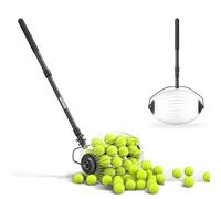 NEEWER Tennis Ball Picker Upper with Hopper, Telescopic Rolling Golf Ball Retriever & Pickleball Collector, Polyester Carry Bag Basket for Tennis Golf Pickleball Practice, TB01S+TB01B