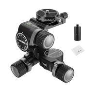 NEEWER TH15 3 Way Geared Tripod Head, Aluminum Alloy 3 Axis Pan Tilt Head with Large & Fine Modes, 360° Pan Arca QR Plate, Millimeter Micro Adjustment, Cleaning Cloth, Max Load 13.2lb/6kg