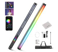 NEEWER TL60 RGB Tube Light, 20W Full Color RGBWW LED Video Lighting Wand Stick APP/2.4G/DMX Control with 7 Pixel Effects 18 Scenes for Studio Photography Recording Streaming, 2500K-10000K CRI97+