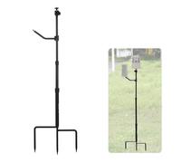 NEEWER Trail Camera Mount with Solar Panel Holder, 360° Adjustable Game Hunting Cam Stake Stand Mounting Post Outdoor with 3 Pronged Base, 1/4" Screw for Night Fishing Lights & Telescopes, CA153