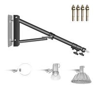 Neewer Triangle Wall Mounting Boom Arm for Photography Studio Video Strobe Lights Monolights Softboxes Umbrellas Reflectors,180 Degree Flexible Rotation,Max Length 70.8 inches/180 centimeters (Black)