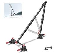 Neewer Triple Suction Cup Car Mount Kit, Carbon Fiber Camera Mount with Action Camera Adapter, NATO Rail & 24"/60cm Extension Pole Compatible with GoPro Insta360, 2.2lb/1kg Max Load, CA136