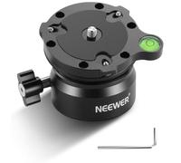 NEEWER Tripod Leveling Base (⌀60mm) Camera Leveler, Aluminum Adjusting Tripod Head Plate with -15°/+15° Tilt, Bubble Level, 1/4" 3/8" Screw Compatible with Canon Nikon Sony DSLR & Camcorder, GM15