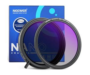 NEEWER True Colors 67mm Variable ND2-32 & CPL with Magnetic ND32, Polarized ND Filter Set, 2in1 Adjustable One Rotatable Light Reduction Reflection Elimination No Color Shift No X Cross No Vignetting