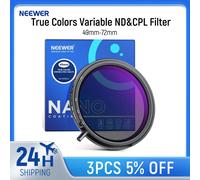 NEEWER True Colors Variable ND Filter ND2-ND32 & CPL, 2 in 1 Adjustable Neutral Density and Circular Polarizing Filter