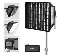 NEEWER Upgraded Softbox Diffuser for RGB1200 LED Video Light Panel 37x34.5cm, Foldable with Grid/Bag/Hood Blackout No Need to Remove Barn Doors, Installation