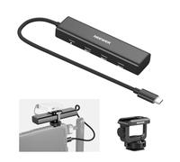 NEEWER USB C Hub Dock with Cold Shoe Adapter, 4 In 1 Multiport Adapter Dongle with 3x USB C Port 3.1 Gen2 & 1x 100W PD, 10Gbps Compatible with iPhone 16 15 iPad Mac Android PC Laptop, PS020E