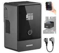 NEEWER V Mount Battery PS099E, PD65W, 99Wh, 6800mAh Mini V Lock Battery 2.5h Fully Charged, PD3.0 Fast Charging, D Tap, USB C, USB A, BP, Dual DC Ports, for Cameras Camcorders Monitors Video Lights