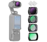 NEEWER Variable ND + CPL + UV Filter Set Compatible with DJI Osmo Pocket 3 Creator Combo Accessories, 4 Pack HD ND2-32/ND64-512 Neutral Density Action Camera Lens Filters Kit + 2x Cleaning Cloth