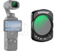 Neewer Variable ND2-32 Filter Compatible with DJI Osmo Pocket 3, Magnetic 1-5 Limited Stops Adjustable ND Filter, Action Camera Accessories, HD Optical Glass, Includes 2 LCD Screen Protectors, FL-50