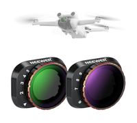 NEEWER Variable ND Filter Set Compatible with DJI Mini 3 Pro, ND2-32 (1-5 Stops) + ND64-512 (6-9 Stops) Multicoated HD Optical Glass Drone Camera Lens Accessories Aerial Photography Video Recording