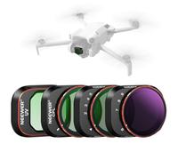 Neewer Variable ND Filter Set Compatible with DJI Mini 4 Pro, 4 Pack ND2-ND32 (1-5 Stops)/ND64-ND512 (6-9 Stops) Limited VND/CPL/UV Filter, Multi Coated HD Optical Glass/Aluminum Frame