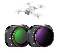 NEEWER Variable ND Filter Set Compatible with DJI Mini 4 Pro, ND2-32 (1-5 Stops) + ND64-512 (6-9 Stops) Multicoated HD Optical Glass Drone Camera Lens Accessories Aerial Photography Video Recording