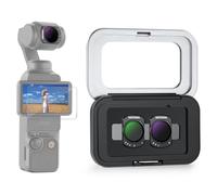 NEEWER Variable ND Filter Set Compatible with DJI Osmo Pocket 3/Creator Combo, Magnetic Multicoated ND2-32 & ND64-512 Neutral Density Action Camera Lens Filter Accessories with Screen Protector & Case