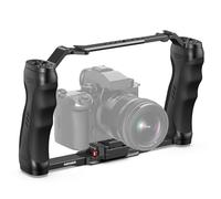 NEEWER Video Camera Cage Rig with Arca Type Quick Release Plate, Double Handles, 3/8" ARRI 1/4" Threads, Cold Shoes, Universal Camera Stabilizer, Compatible with SmallRig NEEWER Base Plate, CA077