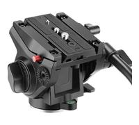 Neewer Video Camera Tripod Fluid Drag Pan Head with 1/4 and 3/8 inches Screws Sliding Plate for DSLR Cameras Video Camcorders Shooting Filming up to 5