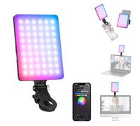 NEEWER VL67C RGB Selfie Light for iPhone, APP Control, 94 LED CRI97 2000mAh Rechargeable, Cold Shoe Mount as Camera Light, Portable Front&Back Phone Clip for TikTok, Video Conference Light for Laptop