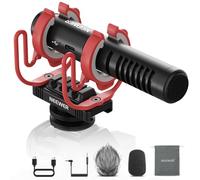 NEEWER VM15 AI Miniature Supercardioid Microphone with Noise Reduction, App & Equalizer, 48kHz/24 Bits, 3.5mm Analog Input/Digital USB C, Compatible with iPhone Android Computers Canon Nikon Sony