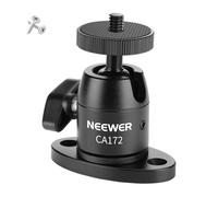 NEEWER Webcam Wall Ceiling Mount Bracket, Aluminum Alloy Mini Ball Head & 1/4" Screw for Photo Studio Photography Video Recording Action Camera Accessories, 360° Rotation & 90° Tilt, CA172