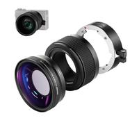 NEEWER Wide Angle Lens Compatible with Canon G7X Mark III Camera, 2 in 1 18mm HD Wide Angle & 10x Macro Additional Lens with Extension Tube, Bayonet Mount Lens Adapter, Cleaning Cloth