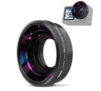 NEEWER Wide Angle Lens Compatible with DJI Osmo Action 6 Only, 185° FOV Multicoated HD Optical Glass 4 Elements 4 Groups Screw On Action Camera Lens Photography Accessories, FL-B52