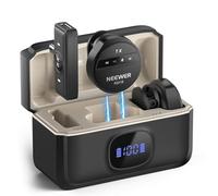 Neewer Wireless Lavalier Microphone for USB C with Charging Case, Compatible with Android/PC/Laptop, 48KHz/24Bit Mini Lapel Mic, Noise Canceling 24H Battery for Recording Live Vlog, KM18
