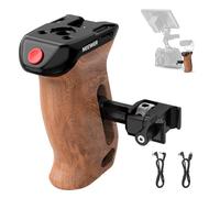 Neewer Wooden Side Handle with Record Start/Stop Remote Trigger NATO Clamp 1/4" & 3/8" Threads Vertical Adjustment 22lb Load Compatible with SmallRig Camera Cage Sony Fujifilm Panasonic, CA123