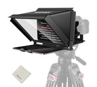 NEEWER X12 14" Aluminum Alloy Teleprompter Compatible with iPhone iPad DSLR Cameras Phone Tablet with Remote Control Carry Case Cleaning Cloth, APP Control for iOS/Android Online Teaching/Streaming