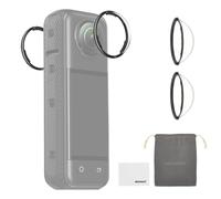 NEEWER X4 Lens Protectors Compatible with Insta360 X4 Action Camera, Pack of 2 for Insta 360 x4, Removable HD Tempered Glass Lens Protectors with 9H Hardness, with Cleaning Cloth & Case, LPC01