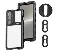 NEEWER Xperia 1 V Cage, Quick Release Video Rig Case Phone Stabilizer Holder for Recording Filming, 67mm Filter Adapter, 17mm Lens Backplate, T Mount Lens Backplate Compatible with Moment Sony, PA087