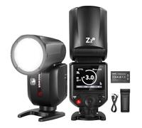NEEWER Z2-C 2.4G TTL Round Head Flash Speedlite for Canon, 76Ws 1/8000s HSS Speedlight with Upgraded UI, 2 Adjustable Modeling Lamps, TTL/M Quick TCM Switch, 7.2V/3000mAh Battery, 600 Full Power Flash