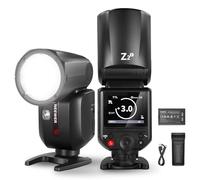 Neewer Z2-F 2.4G TTL Round Head Camera Flash Speedlite Compatible with Fujifilm, 76Ws 1/8000s HSS Flash Upgraded UI, 2 Modeling Lamps TTL/M Quick TCM Switch 7.2V/3000mAh Battery 600 Full Power Flash