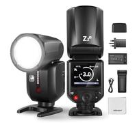 Neewer Z2-N 2.4G TTL Round Head Flash Speedlite Compatible with Nikon, 76Ws Speedlight with Upgraded UI, Modeling Lamps, TTL/M Quick TCM Switch, 1/8000s HSS, 2600mAh Battery, Cleaning Cloth