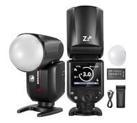 NEEWER Z2-N 2.4G TTL Round Head Flash Speedlite Compatible with Nikon Cameras, 76Ws 1/8000s HSS with Diffuser, 2 Modeling Lamps, Upgraded UI, TTL/M Toggle Key, 3000mAh Battery, 600 Full Power Flash
