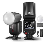 NEEWER Z2-S 2.4G TTL Flash Round Head Flash Speedlite Compatible with Sony Cameras 76W 1/8000s HSS, Diffuser 2 Modelling Lamps Better UI TTL/M Switch Button 3000mAh Battery 600 Full Power Flash