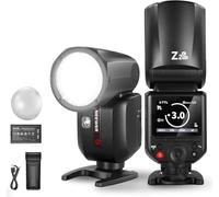 NEEWER Z2PRO-C 2.4G TTL Round Head Flash Speedlite Compatible with Canon Camera, Wireless Compatible with Godox, 76Ws 1/8000s HSS, Upgraded UI, TTL/M TCM Switch, 3000mAh 600 Full Power Light, Diffuser