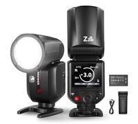 NEEWER Z2PRO-C 2.4G TTL Round Head Flash Speedlite Compatible with Canon, 76Ws 1/8000s HSS Flash with Upgraded UI, 2 Modeling Lamps, TTL/M Quick TCM Switch, 7.2V/3000mAh Battery, 600 Full Power Flash