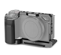 NEEWER ZV-E10 Camera Cage with Silicone Grip, 1/4" Threads, 3/8" ARRI Locating Holes, Arca Type QR Base, Protective Metal Video Rig Compatible with SmallRig Handles DJI RS Gimbals Sony ZV-E10, CA003S