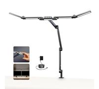 NEEWRE BASICS 32.5" Clip On Desk Light for Home Office, 23W LED Dimmable Architect Table Clamp Lamp, 5 Light Bars, Monitor Computer Drafting Video Conference Atmosphere Lighting, 5 Colors CRI90+, DL01