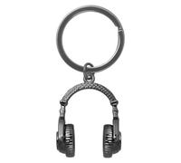 Neexdlex DJ Headphone Keychain, Mini Music Note Keychain Charms Musical Themed Party Favors Music Lover Gifts for Women Men Musicians Teachers Student Birthday Party (Black)