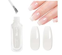 NEEXUAAN Jelly Nail Polish, Milky White Nail Varnish Quick Dry, Nail Polish Streak Free Long Lasting Brightening Nail Lacquer for Girls Women,0.35 fl oz (Milky white, 1PCS)