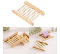 NeeyBing 10 Packs Soap Dish-Nature Bamboo Soap Storage,Handmade Bar Soap Holder for Bathroom Shower, Soap Savers-Self Draining