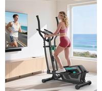 Neezee Cross Trainer for Home, 16 Levels Resistance Magnetic Elliptical Machine, Ultra-Quite Cross Trainers with LCD Monitor, Pulse Sensor, Device Holder for Home Gym, Weight Capacity 130KG